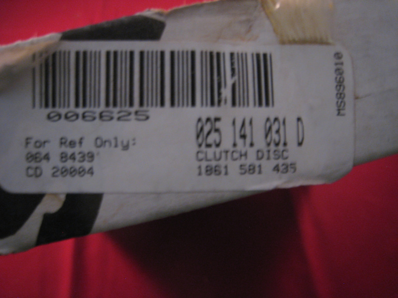 VW Bux Clutch Disc 025-141-031D