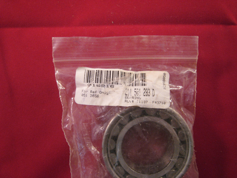 VW Wheel Bearing - Rear Outer 211501283D